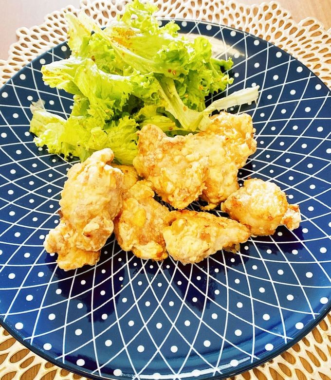 カラーラノンフライヤーで唐揚げ♡ カラーラ(ノンフライヤー)で鶏のから揚げ。外はカリッ、中は