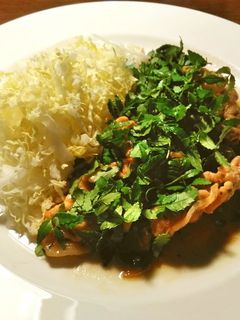 木の芽(山椒の葉)一杯 豚肉の生姜焼き-レシピのメイン写真