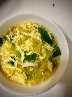 チンゲン菜とシメジの中華卵スープ-レシピのメイン写真