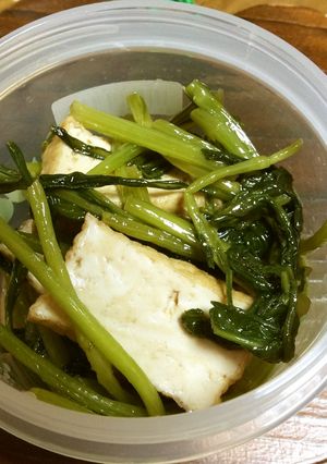 炒め物(春菊・厚揚げ)-レシピのメイン写真