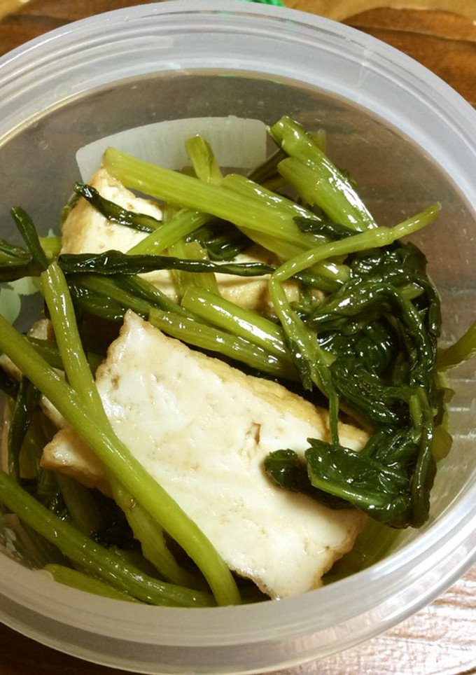 炒め物(春菊・厚揚げ)-レシピのメイン写真