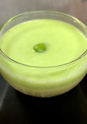 エビと山芋の冷やし茶碗蒸し枝豆すり流し-レシピのメイン写真