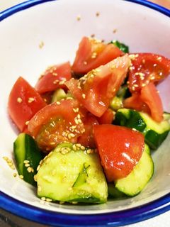トマトときゅうりの和え物-レシピのメイン写真