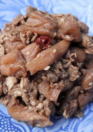 芋がらと牛肉のきんぴら-レシピのメイン写真