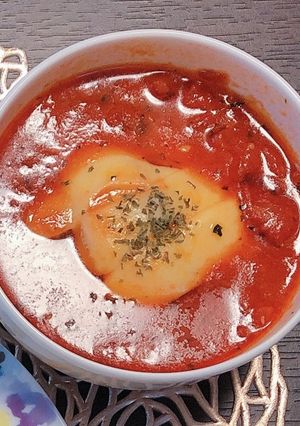 サラダチキンと野菜ジュースのスープ-レシピのメイン写真