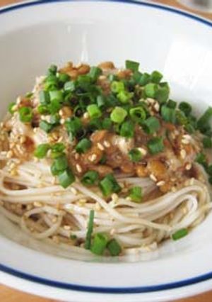 たっぷりゴマの納豆そうめん-レシピのメイン写真