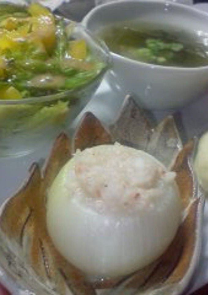 丸ごと玉ねぎのカニマヨ焼き-レシピのメイン写真