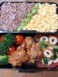そぼろ★唐揚げ弁当-レシピのメイン写真
