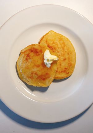 ベーキングパウダーなし！簡単パンケーキ♪-レシピのメイン写真