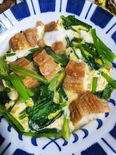 仙台油麩とほうれん草の玉子とじ-レシピのメイン写真