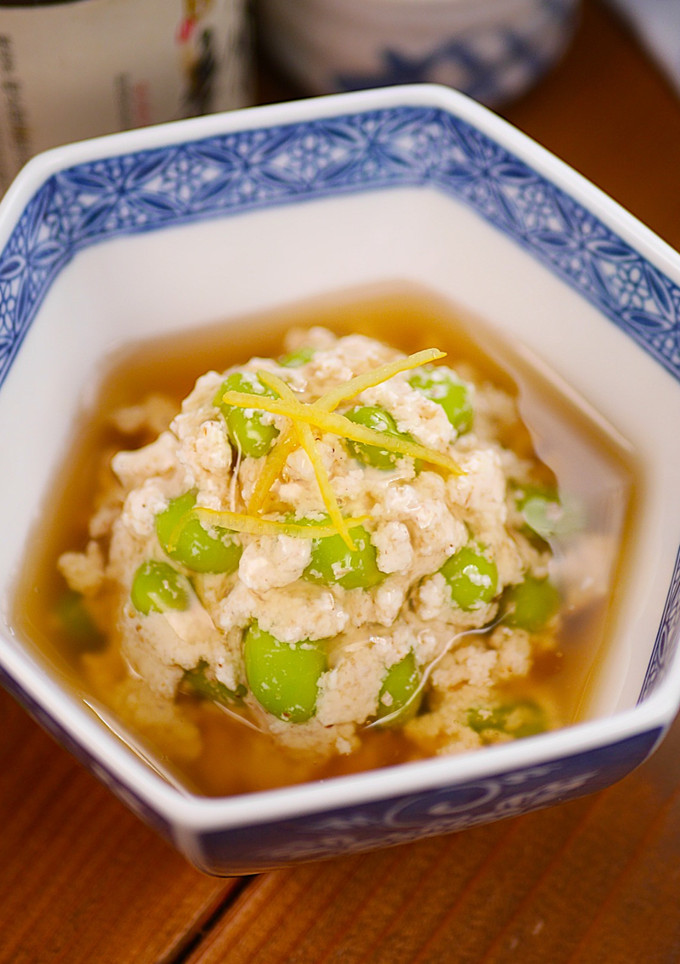 気のきいた和食の副菜😘枝豆の白和え餡かけ-レシピのメイン写真