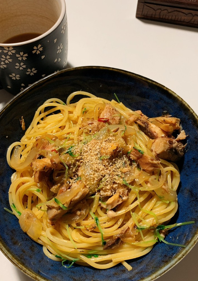 鯖と玉ねぎの和風パスタ-レシピのメイン写真