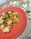 トロうま！「鶏肉と野菜のごま味噌炒め」