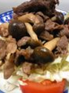 牛肉とシメジのにんにくバター醤油-レシピのメイン写真