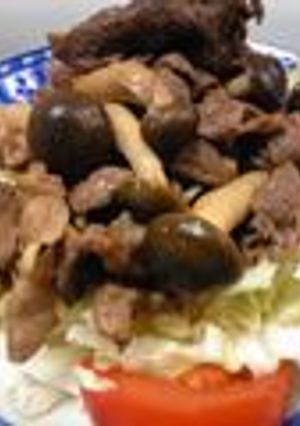 牛肉とシメジのにんにくバター醤油-レシピのメイン写真