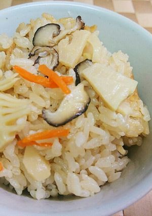 たけのこと椎茸と人参の炊き込みご飯-レシピのメイン写真