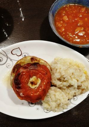 ご飯も一緒に炊けるチーズトマトファルシ-レシピのメイン写真