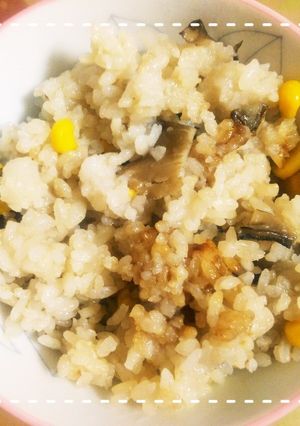 白だしで簡単！舞茸とコーンの炊き込みご飯-レシピのメイン写真