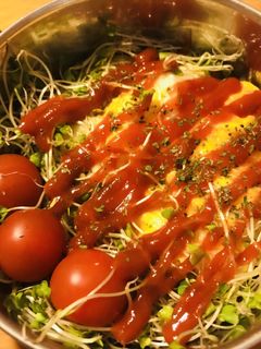 丼弁当●野菜ベースの半熟オムライス丼-レシピのメイン写真