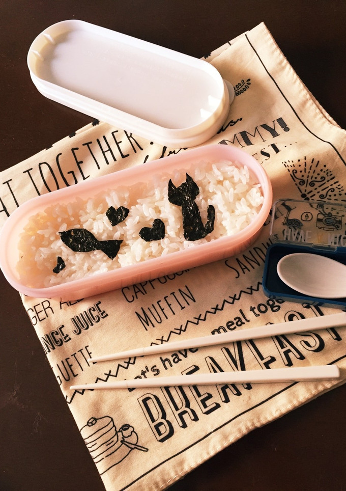 簡単！海苔と振りかけだけ 猫のお弁当♪-レシピのメイン写真
