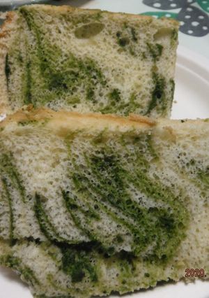 抹茶マーブルシフォンケーキ-レシピのメイン写真