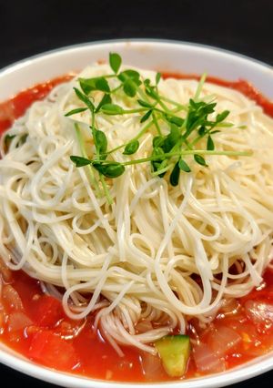 野菜超たっぷりトマトそうめん-レシピのメイン写真