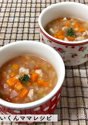 離乳食後期★まぐろと野菜のミネストローネ-レシピのメイン写真