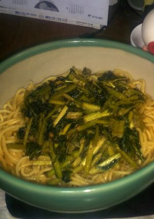 ハルジオンのからしマヨネーズ炒めパスタ-レシピのメイン写真