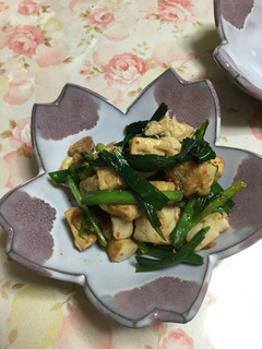 豆腐とニラの一味炒め-レシピのメイン写真
