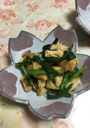 豆腐とニラの一味炒め-レシピのメイン写真