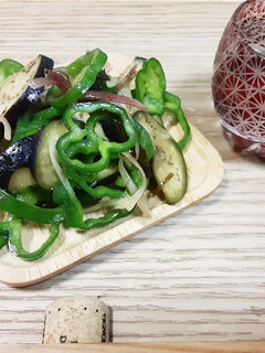 アッサリ簡単!ナスとピーマンの塩昆布和え-レシピのメイン写真