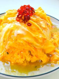 塩ラーメンスープのあんかけオムライス-レシピのメイン写真