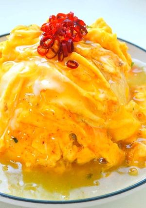 塩ラーメンスープのあんかけオムライス-レシピのメイン写真
