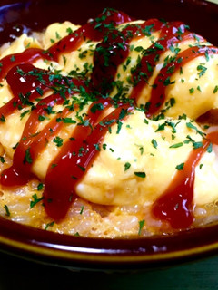 時短簡単!オムライス風たまごかけご飯♪-レシピのメイン写真