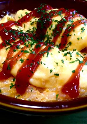 時短簡単！オムライス風たまごかけご飯♪-レシピのメイン写真