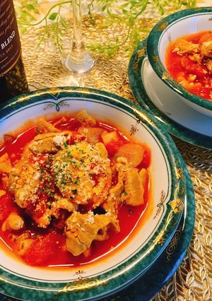 【簡単下処理・絶品】モツのトマト煮込み-レシピのメイン写真