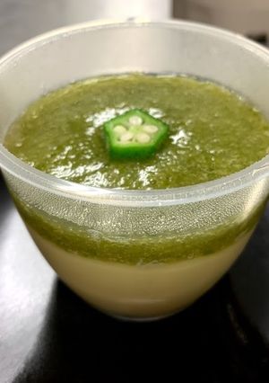 エビと山芋の冷やし茶碗蒸しオクラとろろ-レシピのメイン写真