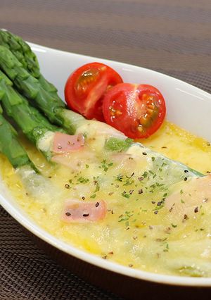 アスパラガスのチーズ焼き【ＪＡ遠州夢咲】-レシピのメイン写真