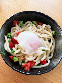 ♡オクラ納豆トマトのネバネバうどん♡-レシピのメイン写真