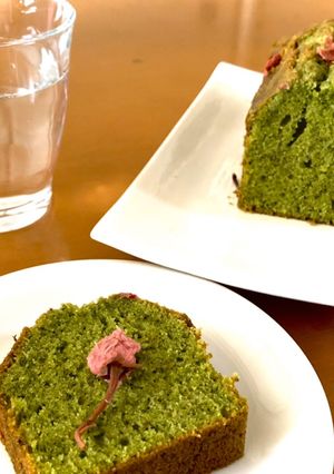 桜と抹茶のパウンドケーキ-レシピのメイン写真