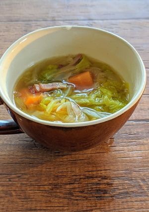 一人暮らしʕ·ᴥ·ʔコンソメスープ③-レシピのメイン写真
