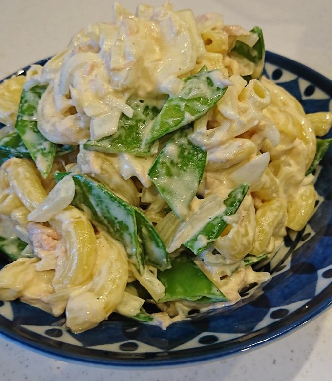 絹さやのマカロニサラダ by クック4X7MJ4☆ 【クックパッド】 簡単