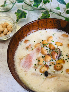 栄養満点!大豆の味噌ミルクスープ-レシピのメイン写真