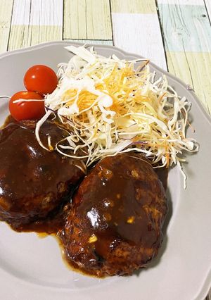 簡単！柔らか〜い合挽きミンチのハンバーグ-レシピのメイン写真