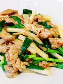 豚肉とニラ大根の味噌炒め-レシピのメイン写真