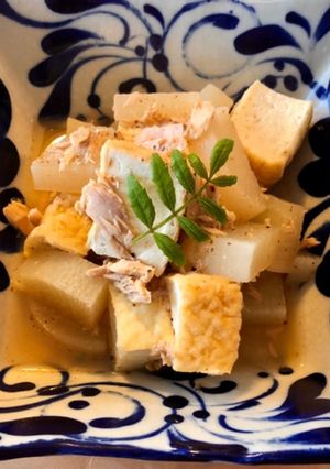 旨味たっぷり　厚揚げとツナの大根煮-レシピのメイン写真