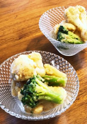 カリフラワーとブロッコリーの胡麻酢味噌-レシピのメイン写真