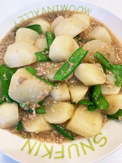かぶとさやえんどうのそぼろ煮-レシピのメイン写真
