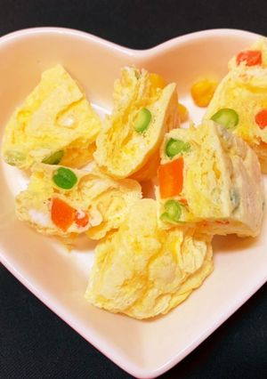 幼児食✮洗い物少なくレンチンオムレツ-レシピのメイン写真