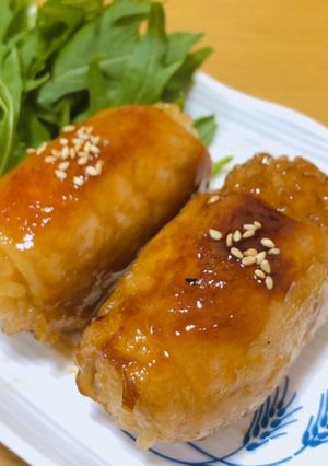 親子で作る肉巻きおにぎり♪-レシピのメイン写真